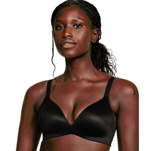 Victoria's Secret Women's Black Lightly Lined Wireless Plunge Bra Size 36DDD